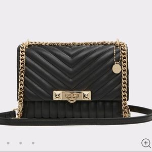 Aldo Abilaniel black faux leather cross body bag